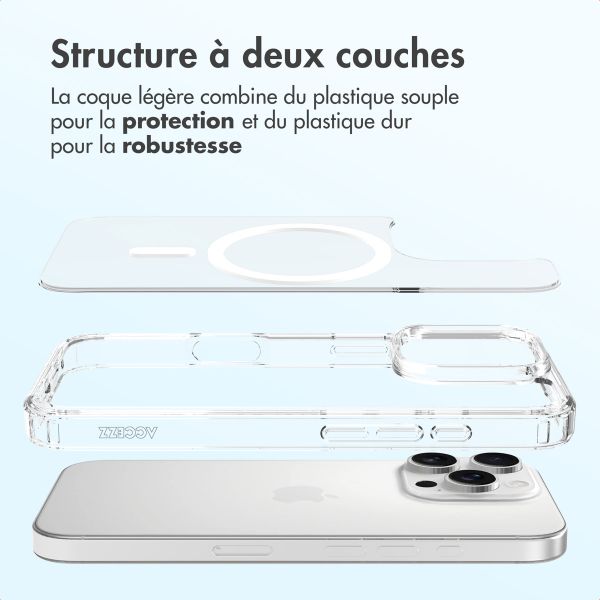 Accezz Coque arrière Xtreme Impact avec MagSafe Apple iPhone 16 Pro - Transparent