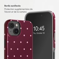 Selencia Coque arrière Vivid Apple iPhone 14 - Happy Dots Burgundy