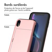 imoshion Coque arrière avec porte-cartes Apple iPhone Xr - Rose Doré
