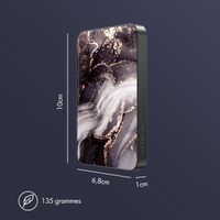Selencia Powerbank Vivid 5 000 mAh - MagSafe et Qi2 - Noir / Chic Marble Black