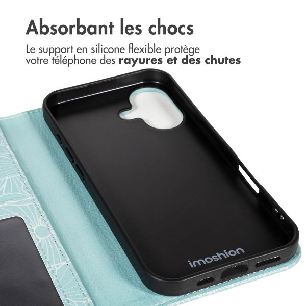 imoshion Étui de télephone portefeuille Design Apple iPhone 16 - Botanica