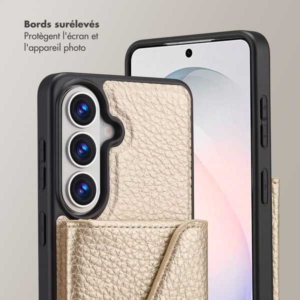 Selencia Coque de télephone Sera avec cordon et porte-cartes enveloppe Samsung Galaxy S26 - Champagne