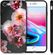 imoshion Coque Design iPhone SE (2022 / 2020) / 8 / 7  - Fleur - Rose / Noir