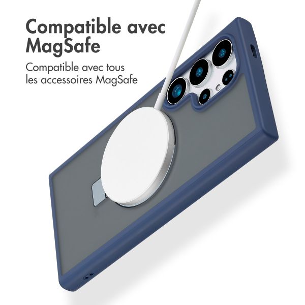 Accezz Coque Ring Stand avec MagSafe Samsung Galaxy S24 Ultra - Blue