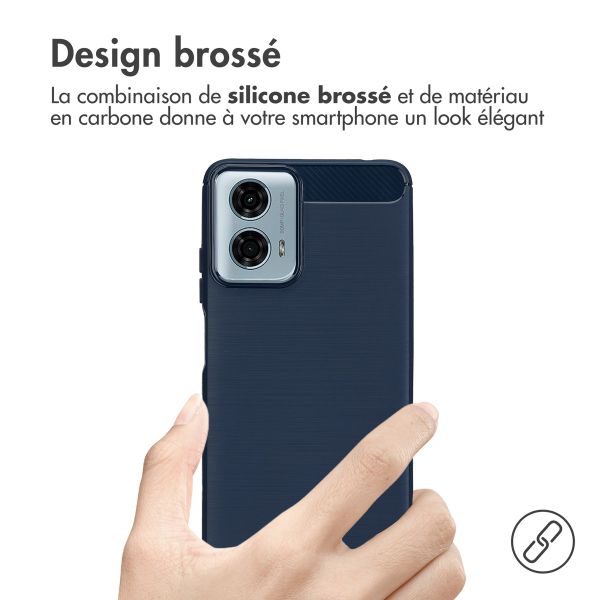 imoshion Coque Brushed Motorola Moto G04 / G24 - Bleu foncé