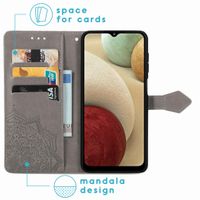 imoshion Etui de télephone Mandala Samsung Galaxy A12 - Gris