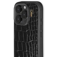 iDeal of Sweden Coque Vegan Leather Apple iPhone 16 Pro - Black Croco