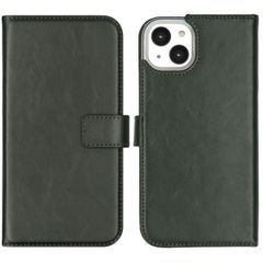 Selencia Étui de téléphone portefeuille en cuir véritable Apple iPhone 14 Plus - Vert