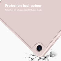 Accezz Coque tablette portefeuille Smart Silicone Samsung Galaxy Tab A9 8.7 pouces - Rose