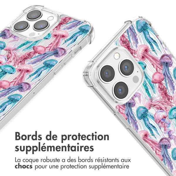 imoshion Coque Design avec cordon iPhone 13 Pro - Jellyfish Watercolor