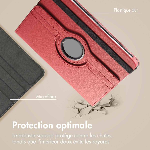 imoshion Coque tablette rotatif à 360° Samsung Galaxy Tab A11 Plus / A9 Plus - Rouge foncé