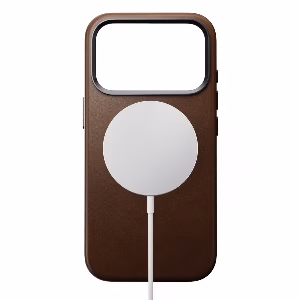 Nomad Coque arrière Traditional Leather avec MagSafe Apple iPhone 17 Pro - Marron