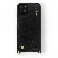 Dutchies Coque avec porte-cartes iPhone 15 Pro - Cordon de téléphone non inclus - Noir