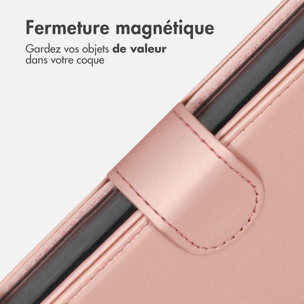 Accezz Étui de télephone Wallet Apple iPhone 14 Pro Max - Rose Doré