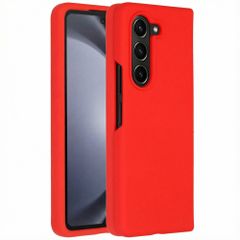 Accezz Coque Liquid Silicone Samsung Galaxy Z Fold 5 - Rouge