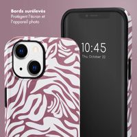 Selencia Coque arrière Vivid Tough iPhone 14 - Trippy Swirl Dark Rose