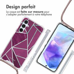 imoshion Coque Design avec cordon Samsung Galaxy A55 - Bordeaux Graphic