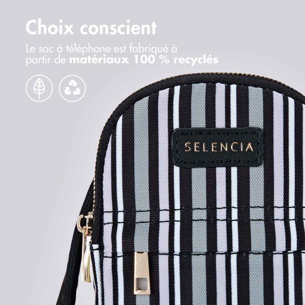 Selencia ﻿Pochette pour téléphone - Multi Stripes Purple