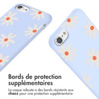 imoshion Coque design en silicone avec cordon Apple iPhone SE (2022 / 2020) / 8 / 7 - Lila Flower Distance