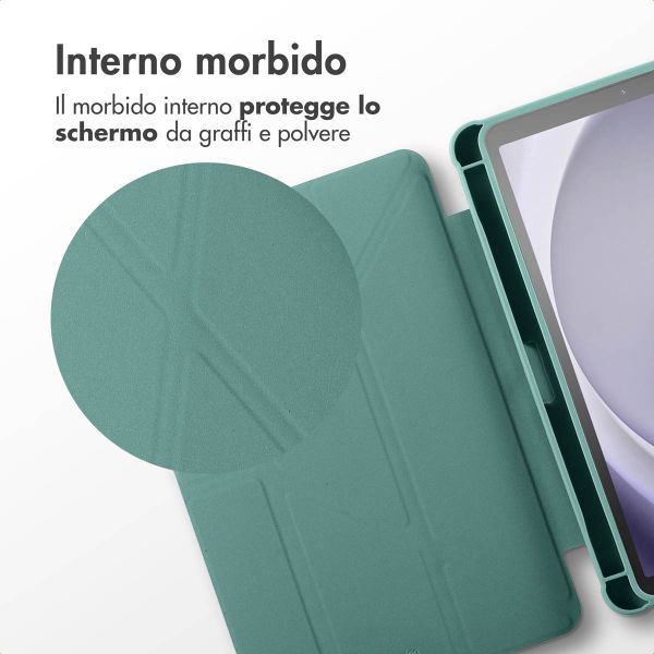 imoshion Coque tablette Origami Samsung Galaxy Tab A9 Plus - Vert foncé