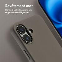 imoshion Coque arrière Color avec cordon amovible et MagSafe Apple iPhone 16 - Black Coffee