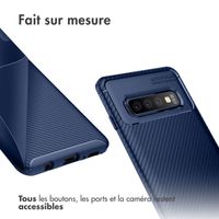 imoshion Coque silicone Carbon Samsung Galaxy S10 - Bleu