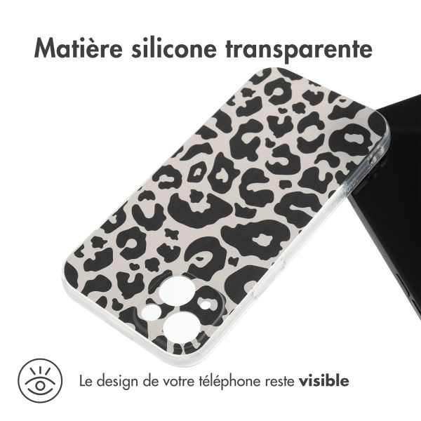 imoshion Coque Design Apple iPhone 13 - Leopard Transparent