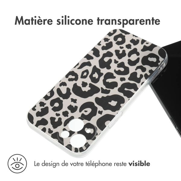 imoshion Coque Design iPhone 13 - Leopard Transparent