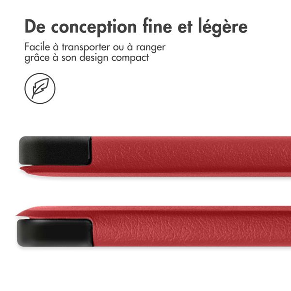 imoshion Coque tablette Trifold Microsoft Surface Pro 9 / Pro 10 / Pro 11 - Rouge