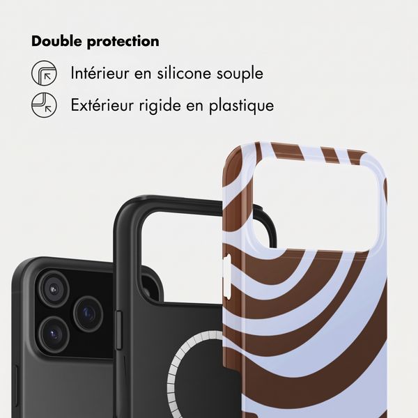 Selencia Coque arrière Vivid avec MagSafe Apple iPhone 17 Pro Max - Dream Swirl Chocolate