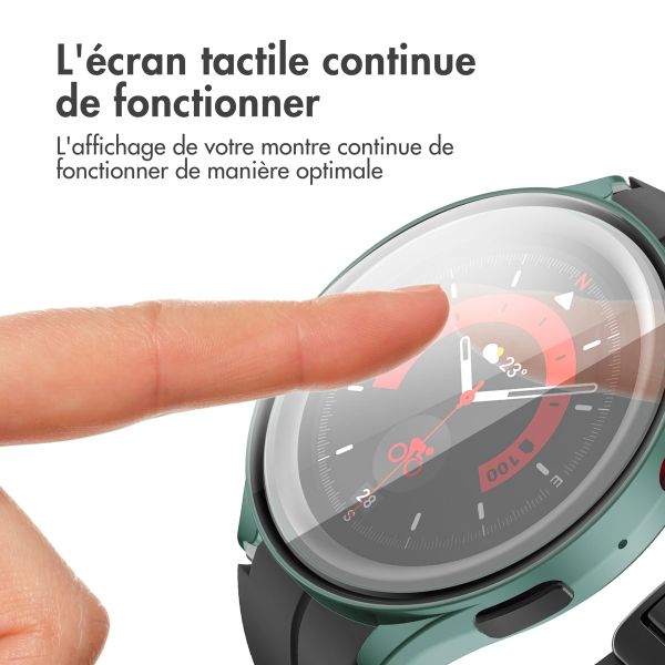 imoshion Coque rigide à couverture complète Samsung Galaxy Watch 5 - 44 mm - Vert foncé