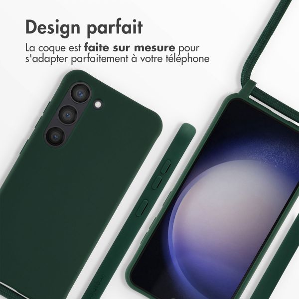 imoshion Coque en silicone avec cordon Samsung Galaxy S23 - Vert foncé