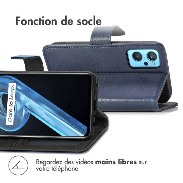 imoshion Étui de téléphone portefeuille Luxe Realme 9i - Bleu foncé