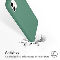 Accezz Coque Liquid Silicone Apple iPhone 11 - Vert foncé