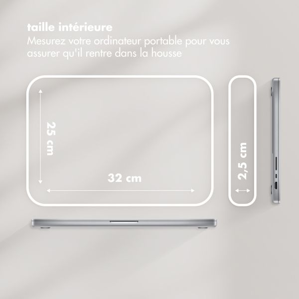 Selencia Pochette ordinateur Teddy 13-14 pouces - Latte