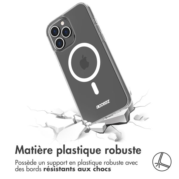 Accezz Coque Clear avec MagSafe pour l'iPhone 13 Pro Max - Transparent