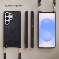 Selencia Coque de télephone Nova avec cordon et porte-cartes Samsung Galaxy S26 Ultra - Noir