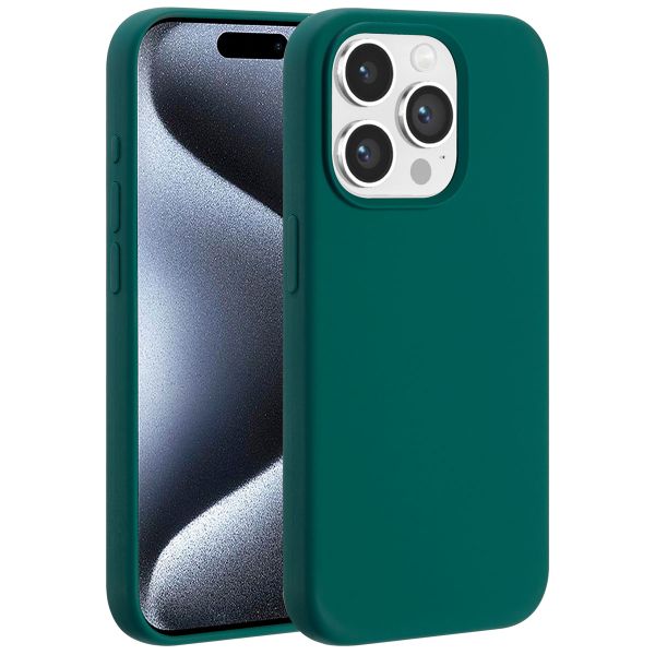 Accezz Coque Liquid Silicone avec MagSafe iPhone 15 Pro - Forest Green