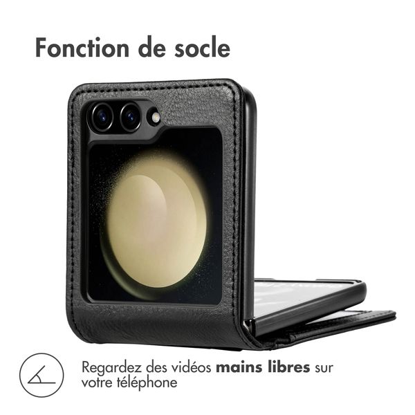 imoshion Étui de télephone portefeuille Luxe Samsung Galaxy Z Flip 6 - Noir