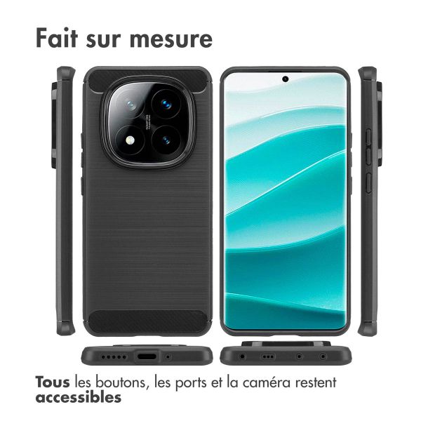 imoshion Coque Brushed Xiaomi Redmi Note 14 Pro (5G) - Noir