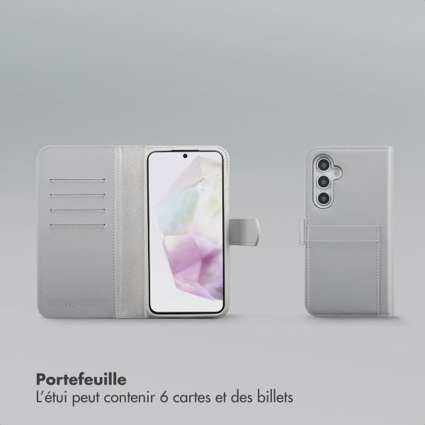 Selencia Étui portefeuille amovible Olyn avec MagSafe Samsung Galaxy A35 / A55 - Gris