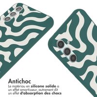 imoshion Coque design en silicone avec cordon Samsung Galaxy A34 (5G) - Petrol Green Groovy