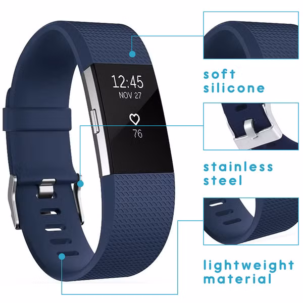 imoshion Bracelet silicone Fitbit Charge 2 - Bleu foncé