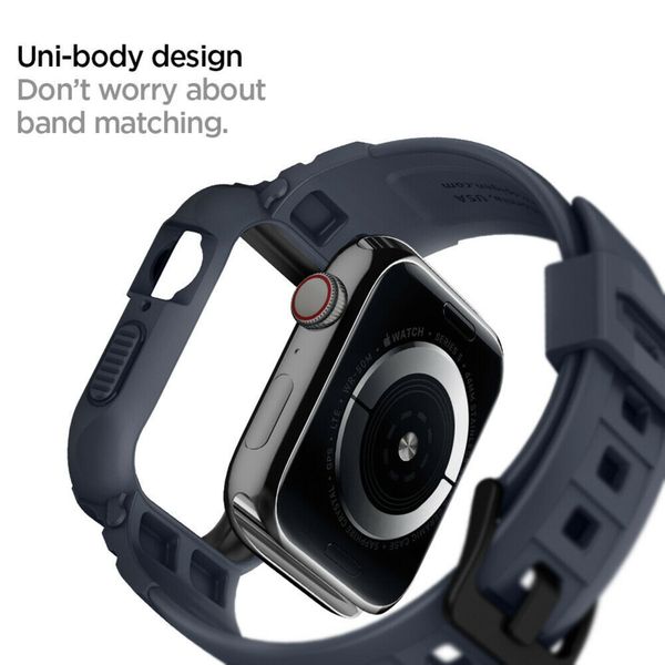 Spigen Coque Rugged Armor™ Pro Apple Watch 44 mm / 45 mm - Bleu foncé