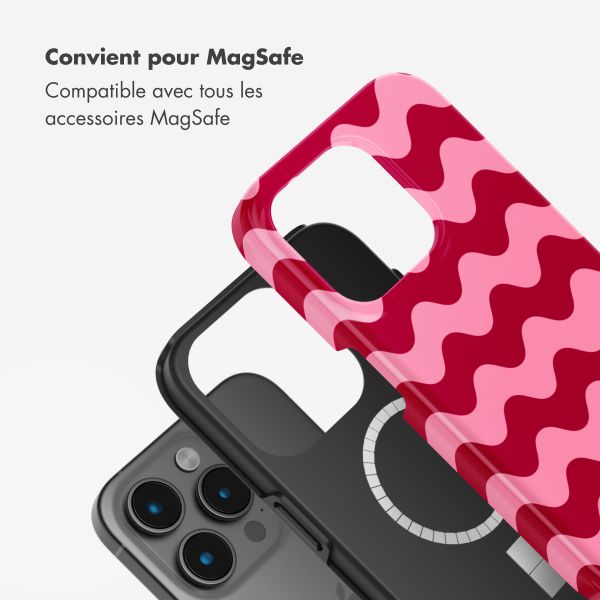 Selencia Coque arrière Vivid Tough avec MagSafe iPhone 15 Pro Max - Wave Vibes Lipstick