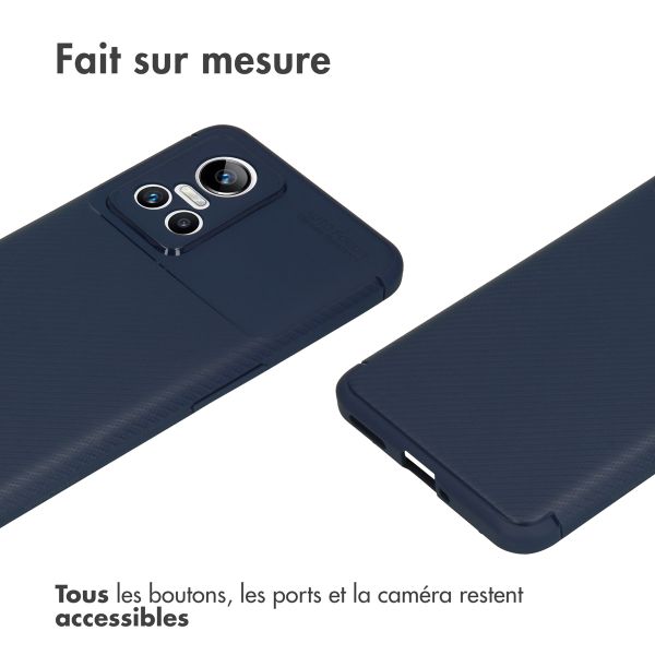 imoshion Coque silicone Carbon Realme GT Neo 3 - Bleu