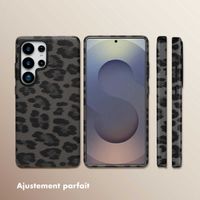 Selencia Coque Sabi imprimé panthère avec MagSafe Samsung Galaxy S25 Ultra - Midnight Black