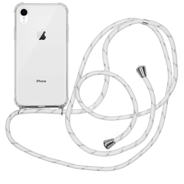 imoshion Coque avec cordon iPhone Xr - Blanc Argent