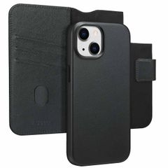 Accezz Étui de téléphone portefeuille en cuir 2-en-1 avec MagSafe iPhone 15 - Onyx Black