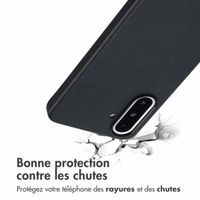 Accezz Coque arrière en cuir avec MagSafe Samsung Galaxy A36 / A56 - Onyx Black